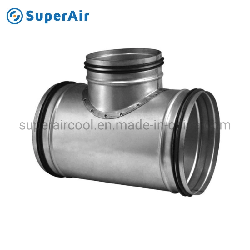 HVAC Spiral Duct Fitting 90 Degree T Piece
