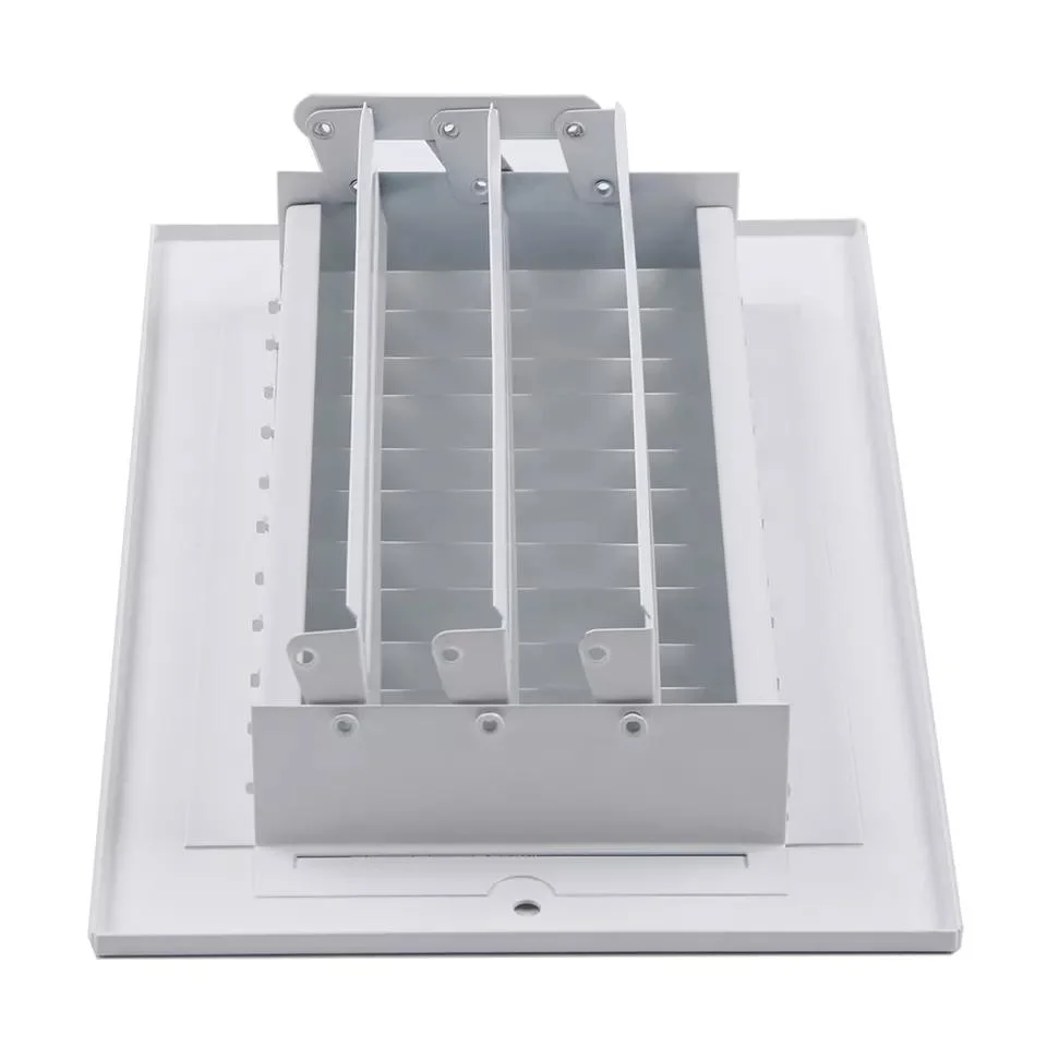 Adjustable Blade White Ceiling/Sidewall Air Register Vent Cover Diffuser Stamped Steel