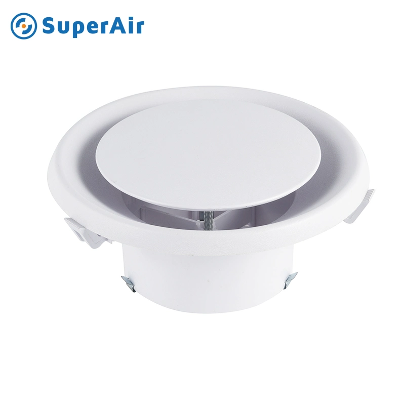 Wholesale Factory Price High Quality White Round Supply Metal Air Disc Valve for Ventilation Duct Circular Air Vent