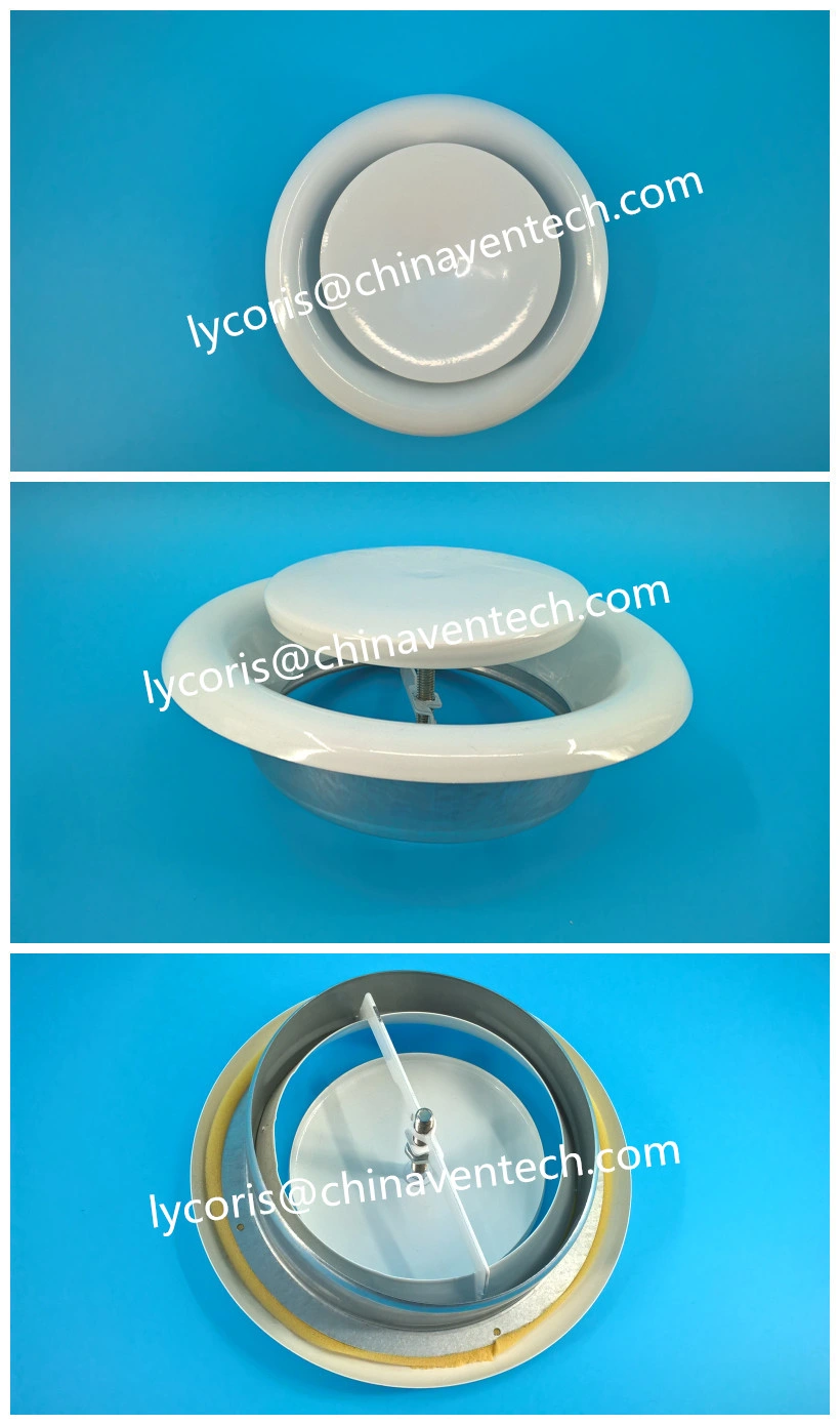Round Shapy Supply Air Diffuser Disc Valve Metal Disc Valve for Ventilation