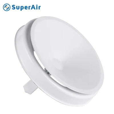 Wholesale Factory Price High Quality White Round Supply Metal Air Disc Valve for Ventilation Duct Circular Air Vent