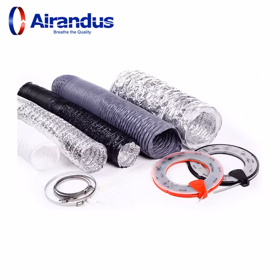 Factory Price Aluminum and PVC Combined Flexible Duct for HVAC System