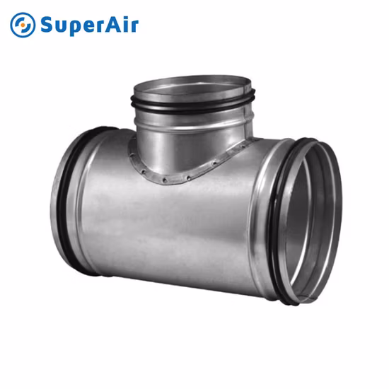 HVAC Spiral Duct Fitting 90 Degree T Piece